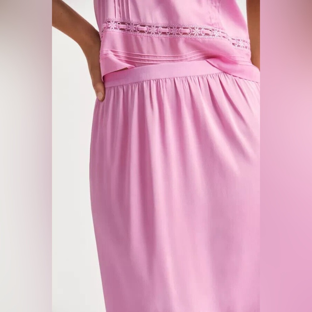 Loveshackfancy Aimee Satin Midi Skirt - image 4